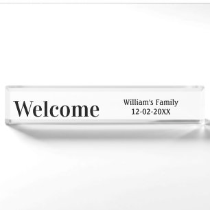 simple minimal monogram logo personalised baking   nameplate
