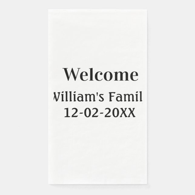 simple minimal monogram logo personalised baking   napkin (Front)