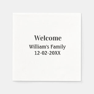 simple minimal monogram logo personalised baking napkin