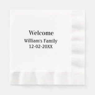 simple minimal monogram logo personalised baking   napkin