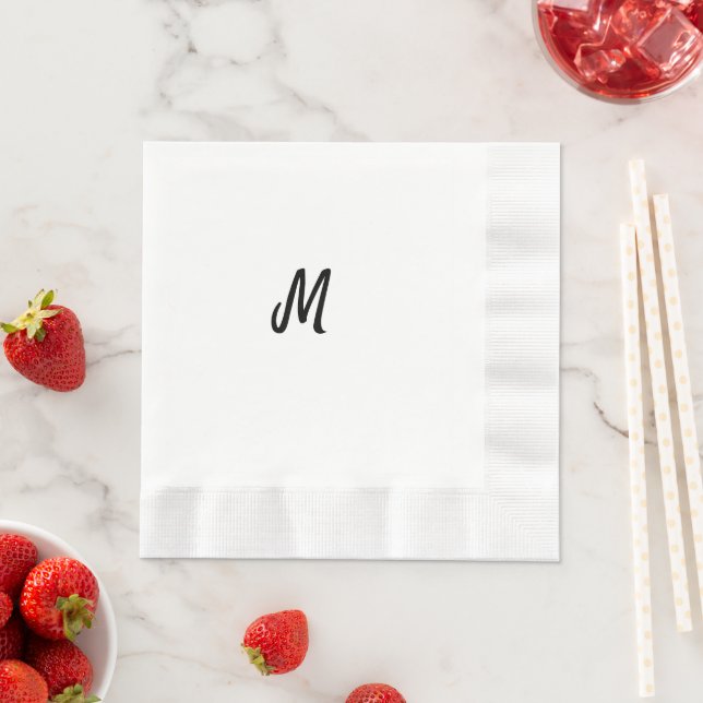 simple minimal monogram logo personalised baking  napkin (Insitu)