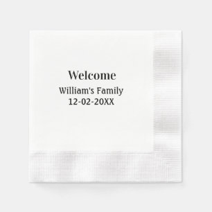 simple minimal monogram logo personalised baking   napkin