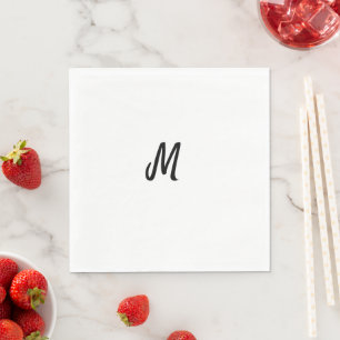 simple minimal monogram logo personalised baking napkin