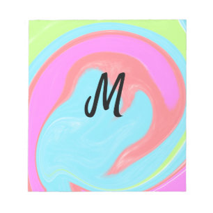 simple minimal monogram logo personalised baking notepad