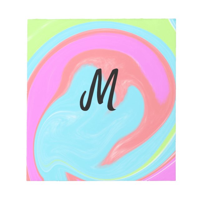 simple minimal monogram logo personalised baking   notepad (Front)
