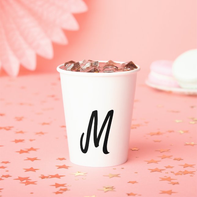 simple minimal monogram logo personalised baking   paper cups (Insitu)