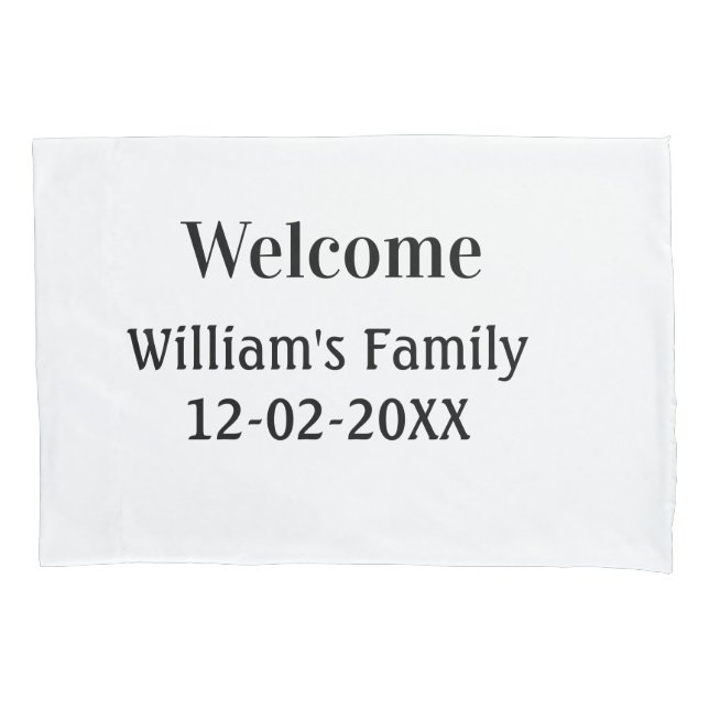 simple minimal monogram logo personalised baking   pillowcase (Front)