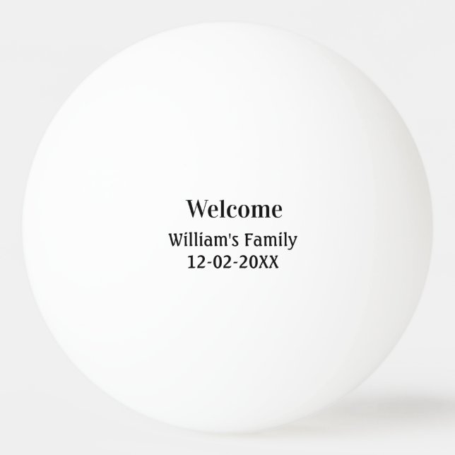 simple minimal monogram logo personalised baking   ping pong ball (Front)
