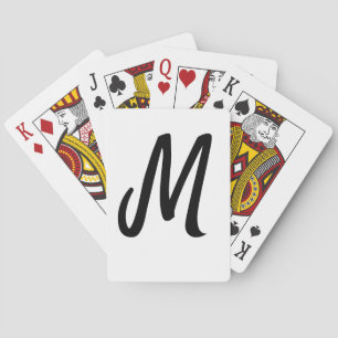 simple minimal monogram logo personalised baking playing cards