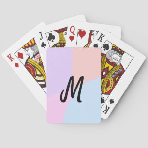 simple minimal monogram logo personalised baking playing cards