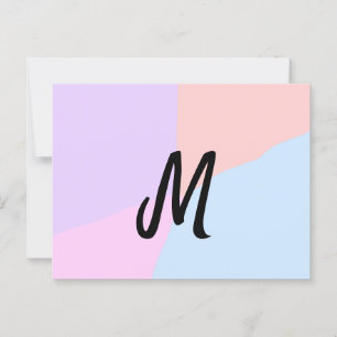 simple minimal monogram logo personalised baking postcard