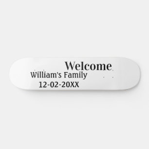 simple minimal monogram logo personalised baking   skateboard