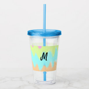 simple minimal monogram logo personalised baking t acrylic tumbler