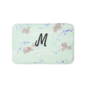 simple minimal monogram logo personalised baking t bath mat