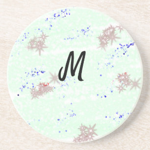 simple minimal monogram logo personalised baking t coaster