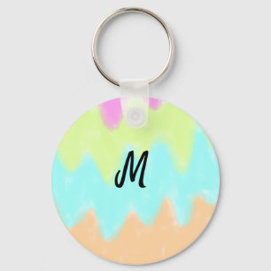 simple minimal monogram logo personalised baking t key ring