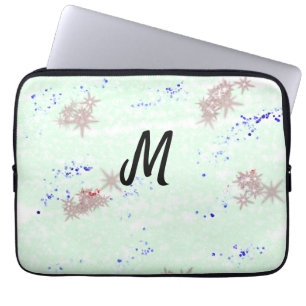 simple minimal monogram logo personalised baking t laptop sleeve