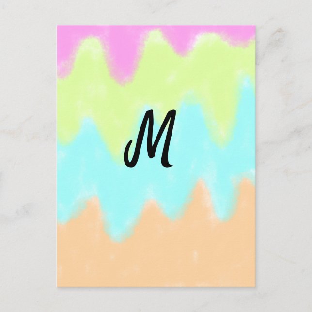 simple minimal monogram logo personalised baking t postcard (Front)