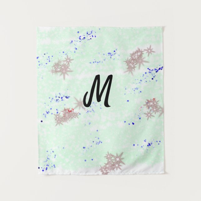 simple minimal monogram logo personalised baking t tapestry (Front)