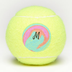 simple minimal monogram logo personalised baking tennis balls