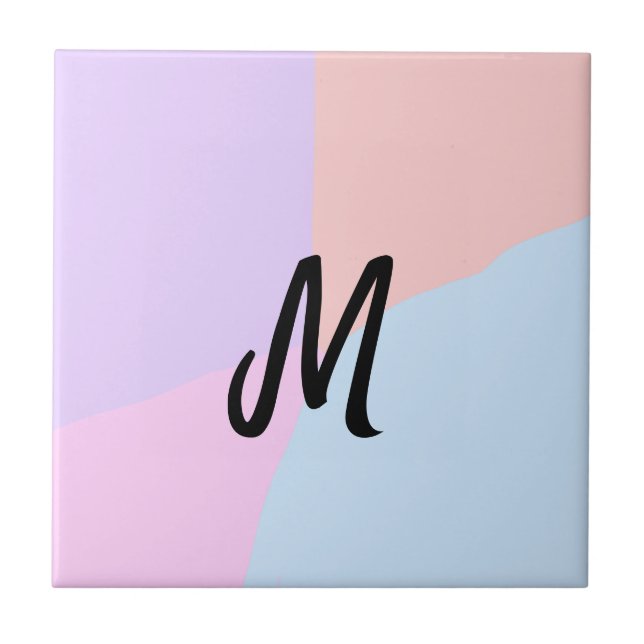 simple minimal monogram logo personalised baking   tile (Front)