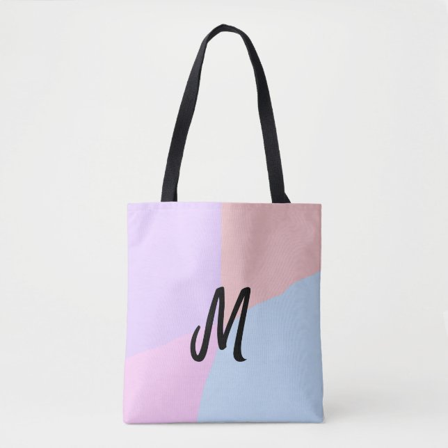 simple minimal monogram logo personalised baking   tote bag (Front)