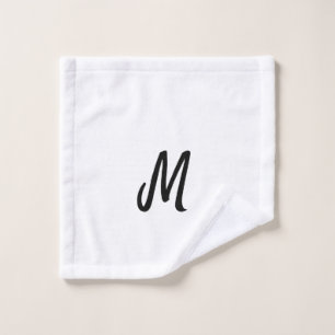 simple minimal monogram logo personalised baking wash cloth