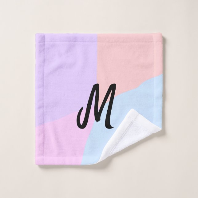 simple minimal monogram logo personalised baking   wash cloth (Wash Cloth)