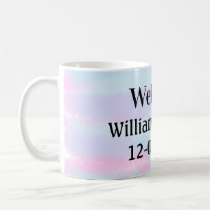 simple minimal monogram logo personalised welcome coffee mug