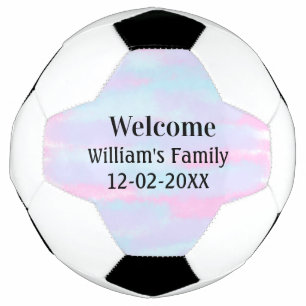 simple minimal monogram logo personalised welcome football