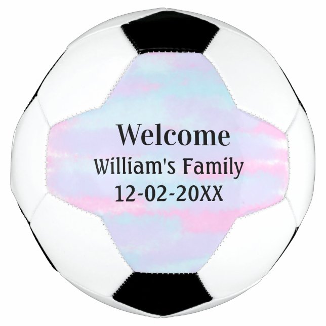 simple minimal monogram logo personalised welcome football (Front)