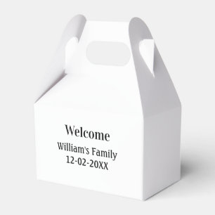 simple minimal monogram logo personalized baking   favour box