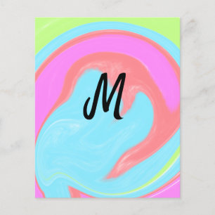 simple minimal monogram logo personalized baking   flyer