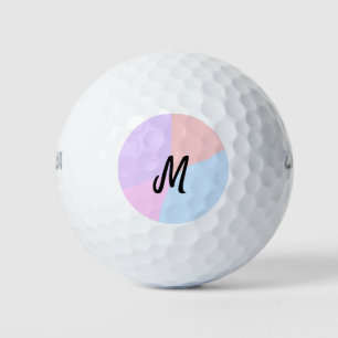 simple minimal monogram logo personalized baking   golf balls