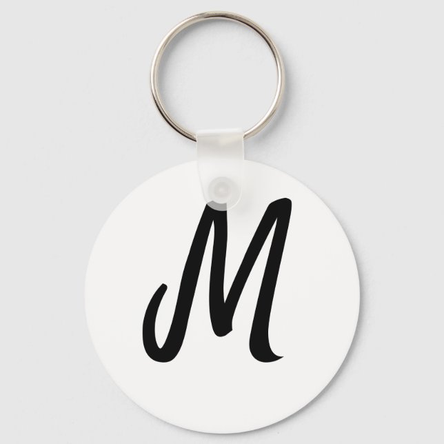 simple minimal monogram logo personalized baking   key ring (Front)