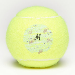 simple minimal monogram logo personalized baking t tennis balls