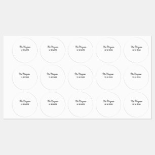 simple minimal monogram mrs Mr name date year Thro
