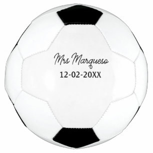 simple minimal monogram mrs Mr name date year Thro Football
