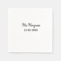 simple minimal monogram mrs Mr name date year Thro