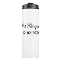 simple minimal monogram mrs Mr name date year Thro