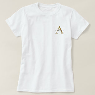 Simple Minimal Monogram Name Initial T-Shirt