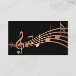 Simple Minimal Musical Notes   Business Card