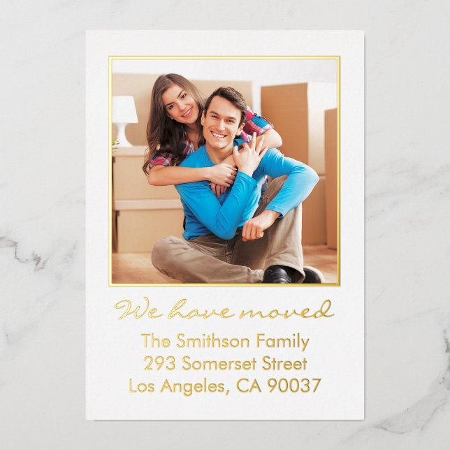   Simple Minimal Personalised Moving Announcement  (Front)