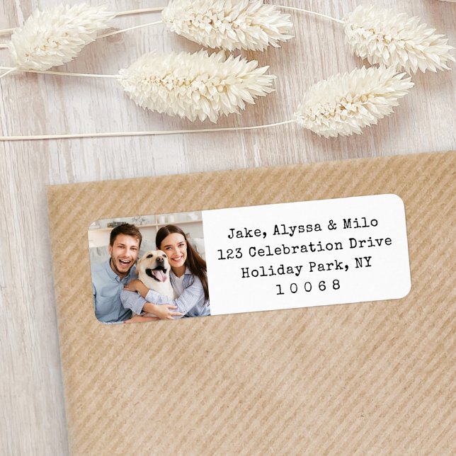 Simple Minimal Photo Black & White Return Address (Creator Uploaded)