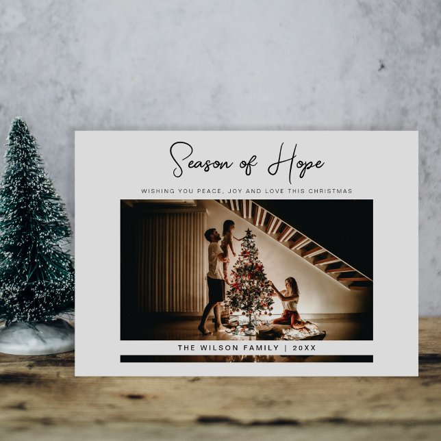 Simple Minimal Photo Holiday Christmas Card (Creator Uploaded)
