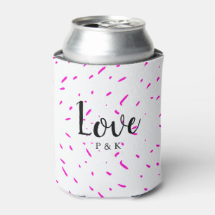 Simple minimal pink abstract love background name can cooler