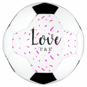 Simple minimal pink abstract love background name football
