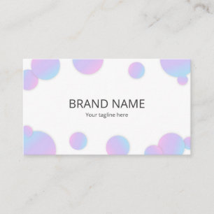 Simple Minimal Pink Blue Purple Gradient Dot Frame Business Card