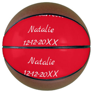 Simple minimal pink bridesmaid add name year text basketball
