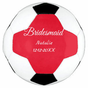 Simple minimal pink bridesmaid add name year text football